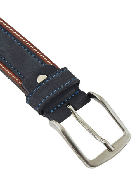 Ceinture Homme Ajustable Jean Petit prix cuir Bleu belt 3709-35 vue secondaire 1