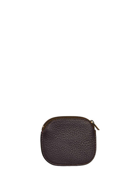 Leather Foulonné Zip Coin Purse Yves renard Brown foulonne 23A2 other view 2