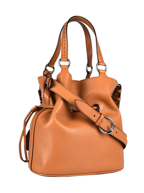 Medium Leather Bucket Bag Premier Flirt Python Lancel Brown premier flirt A10529 other view 5