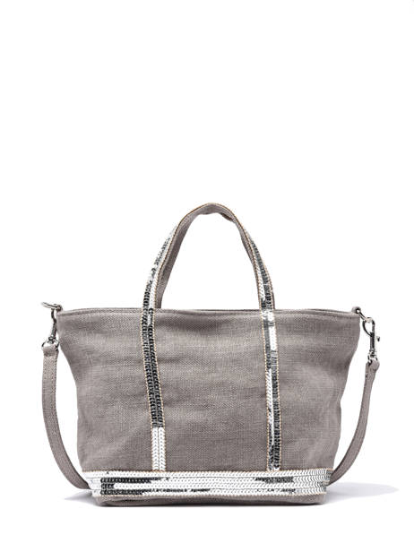 Sac Bandoulière Baby Cabas Lin Paillettes Vanessa bruno Gris cabas lin 31V40410