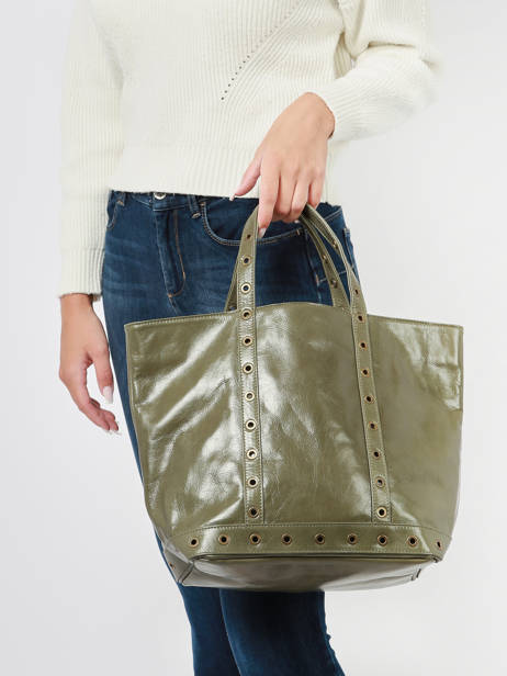 Medium Leather Cabas Tote Bag Vanessa bruno Beige cabas cuir 82V40413 other view 1